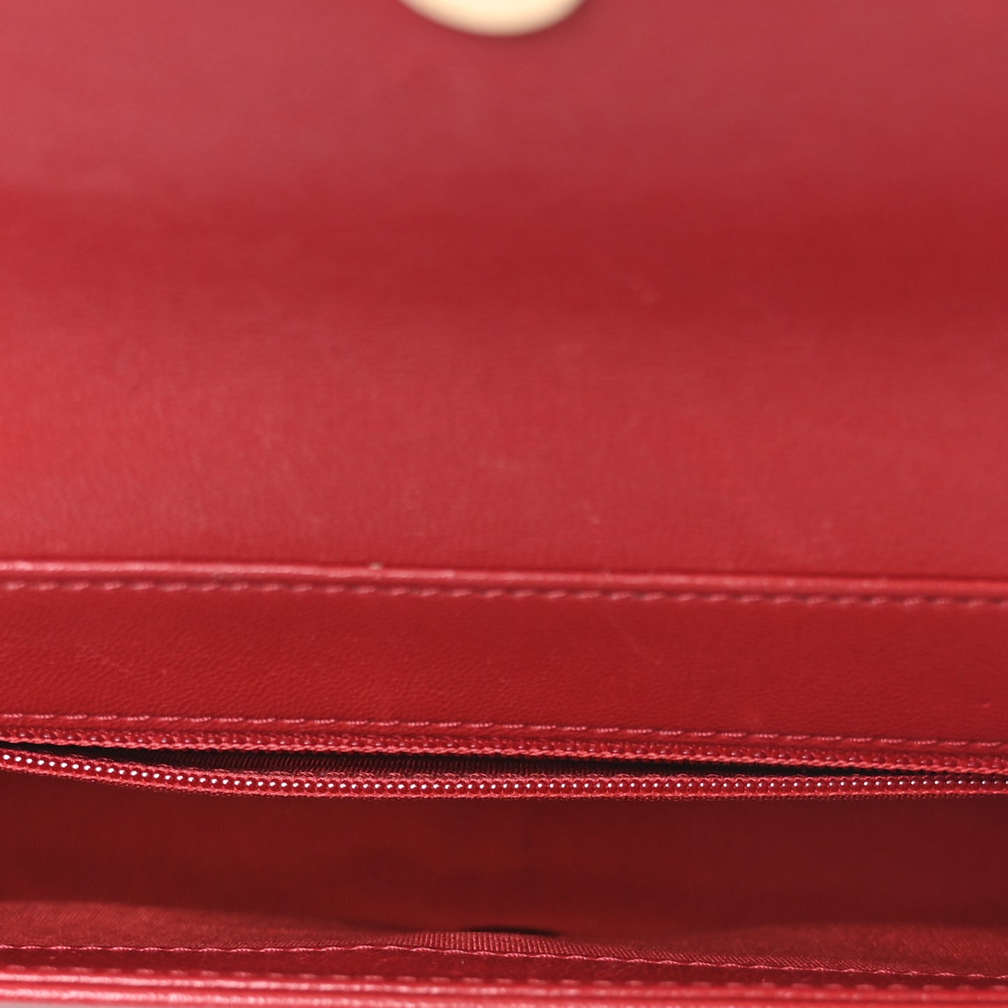 Sheepskin Chevron Quilted Vintage Mademoiselle Flap Red