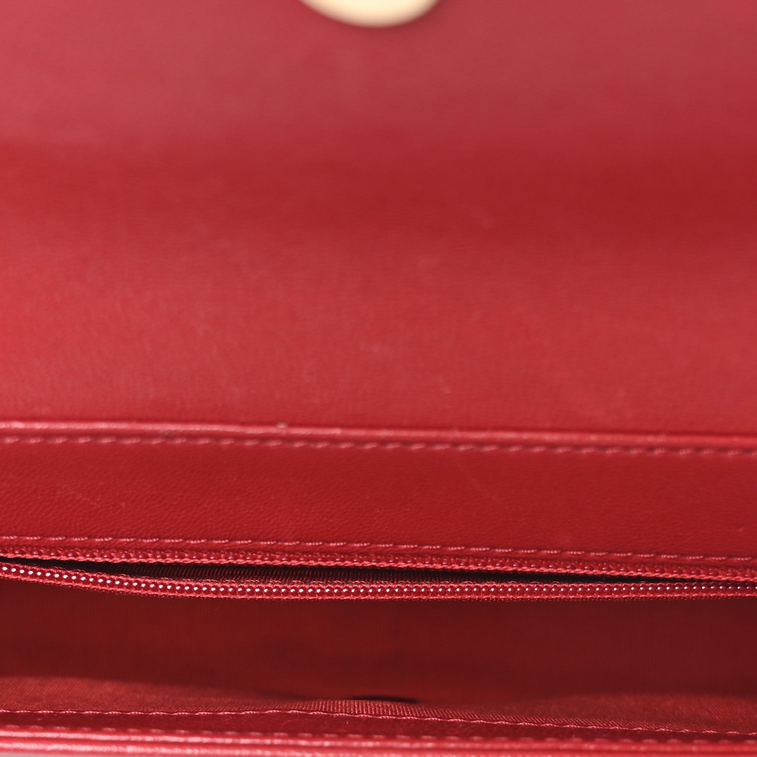 Chanel Sheepskin Chevron Quilted Vintage Mademoiselle Flap Red 5 of 10