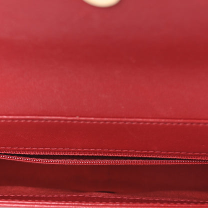 Chanel Sheepskin Chevron Quilted Vintage Mademoiselle Flap Red 5 of 10