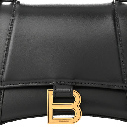 Balenciaga Shiny Box Calfskin Small Hourglass Top Handle Bag Black 8 of 10