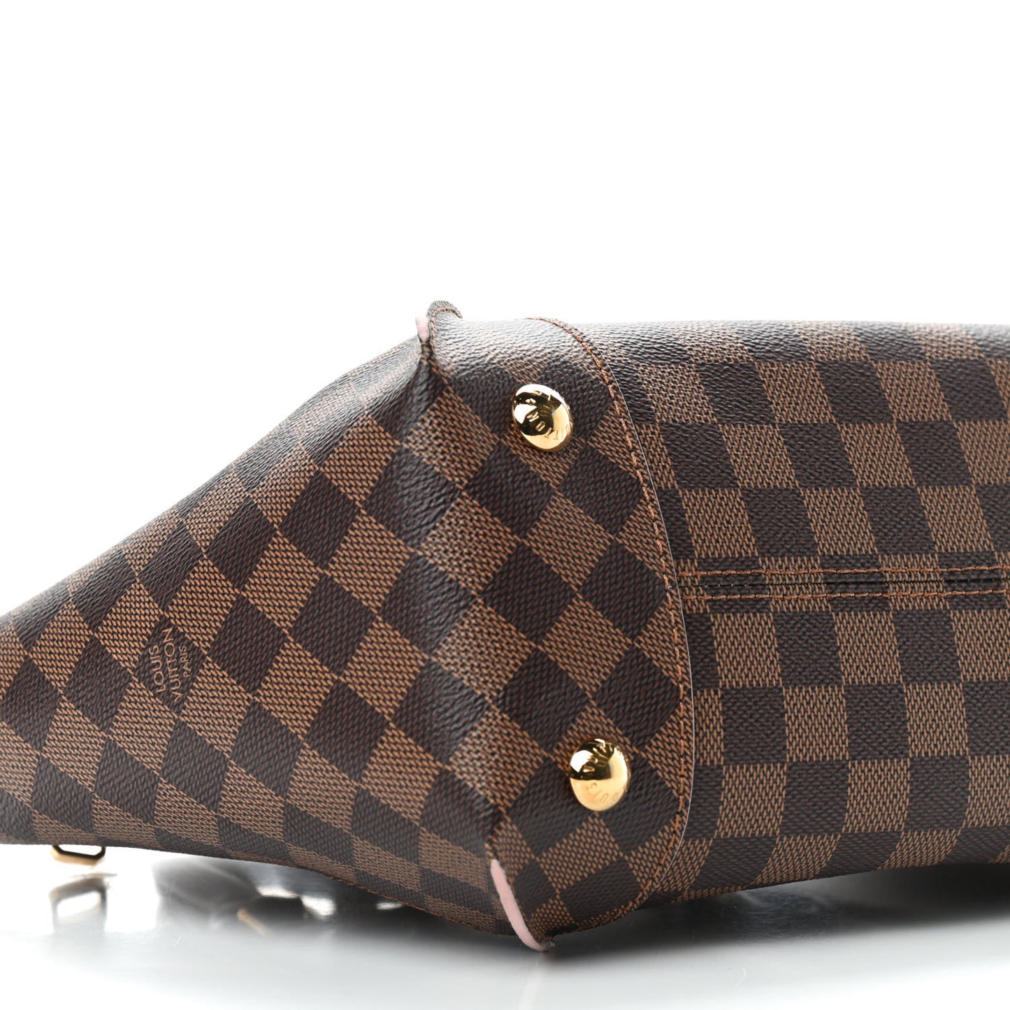 Damier Ebene Caissa Tote PM Rose Ballerine