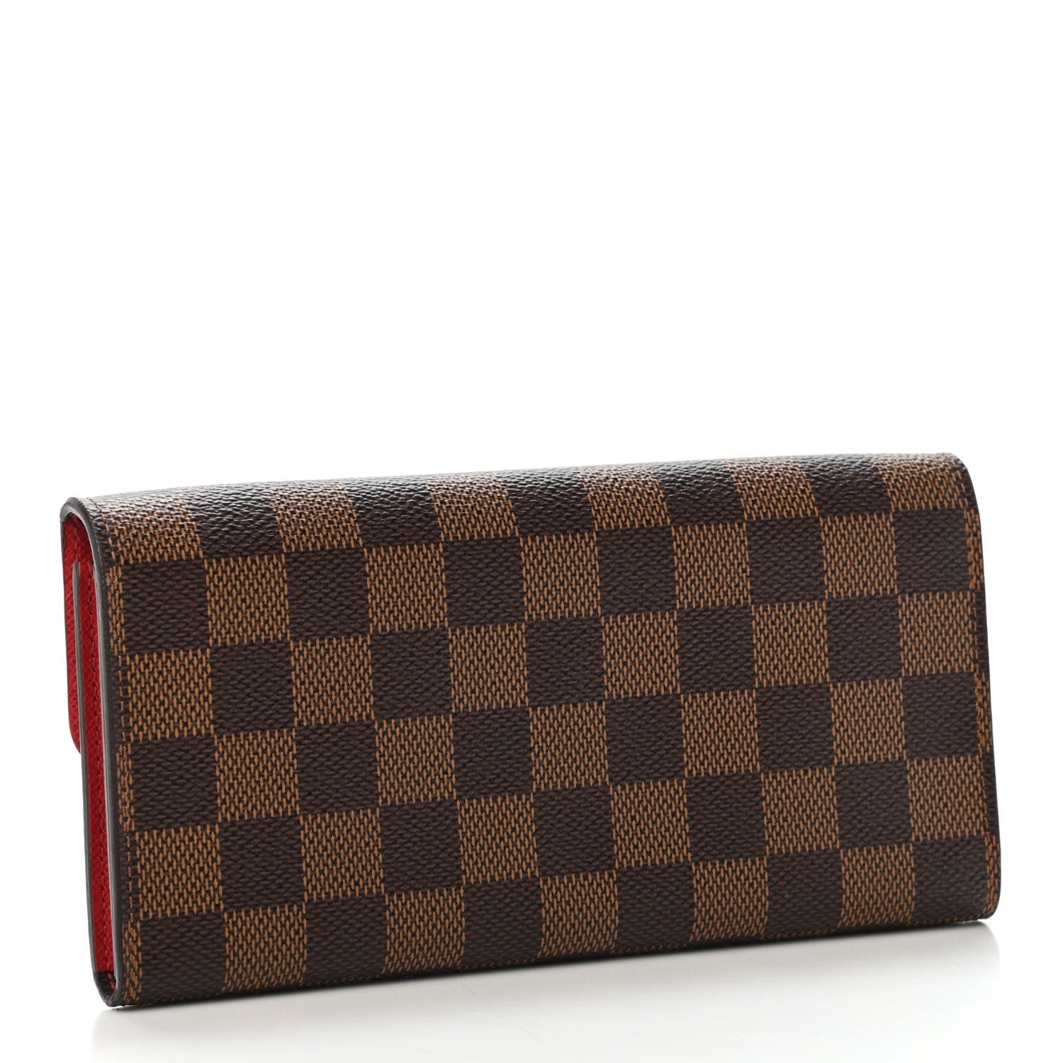 Louis Vuitton Damier Ebene Emilie Wallet Red 2 of 4