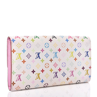 Louis Vuitton Monogram Multicolor Sarah Wallet White Litchi 3 of 8
