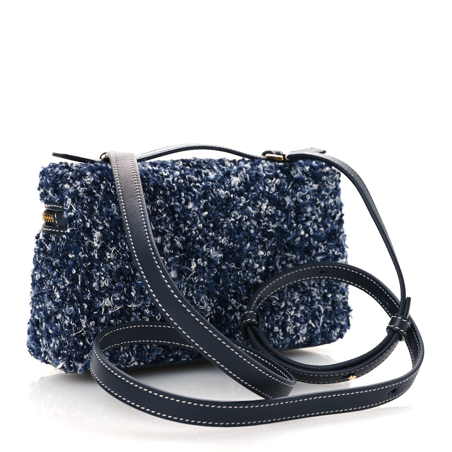Loro Piana Silk Denim L19 Extra Pocket Pouch Navy 3 of 9