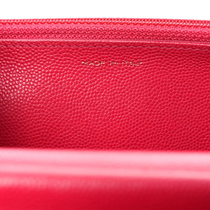 Chanel Caviar Quilted 2.55 Reissue Wallet On Chain WOC Dark Pink 8 of 11