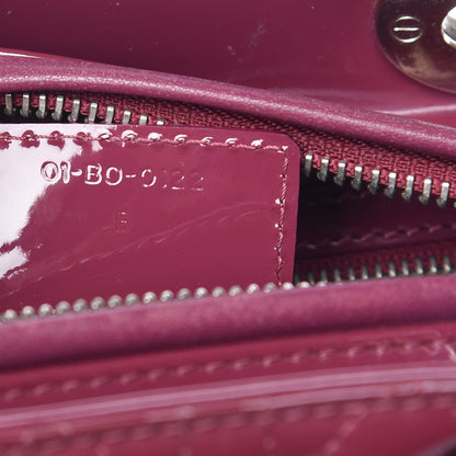 Christian Dior Patent Cannage Medium Lady Dior Dark Pink 9 of 14