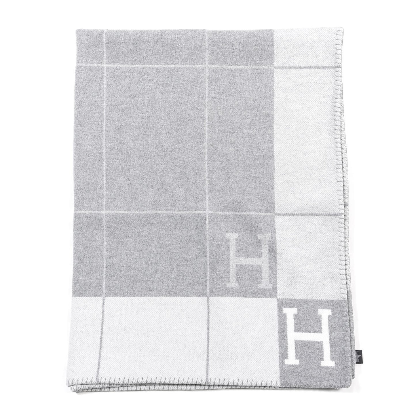 Wool Cashmere Avalon III Blanket Ecru Gris Clair