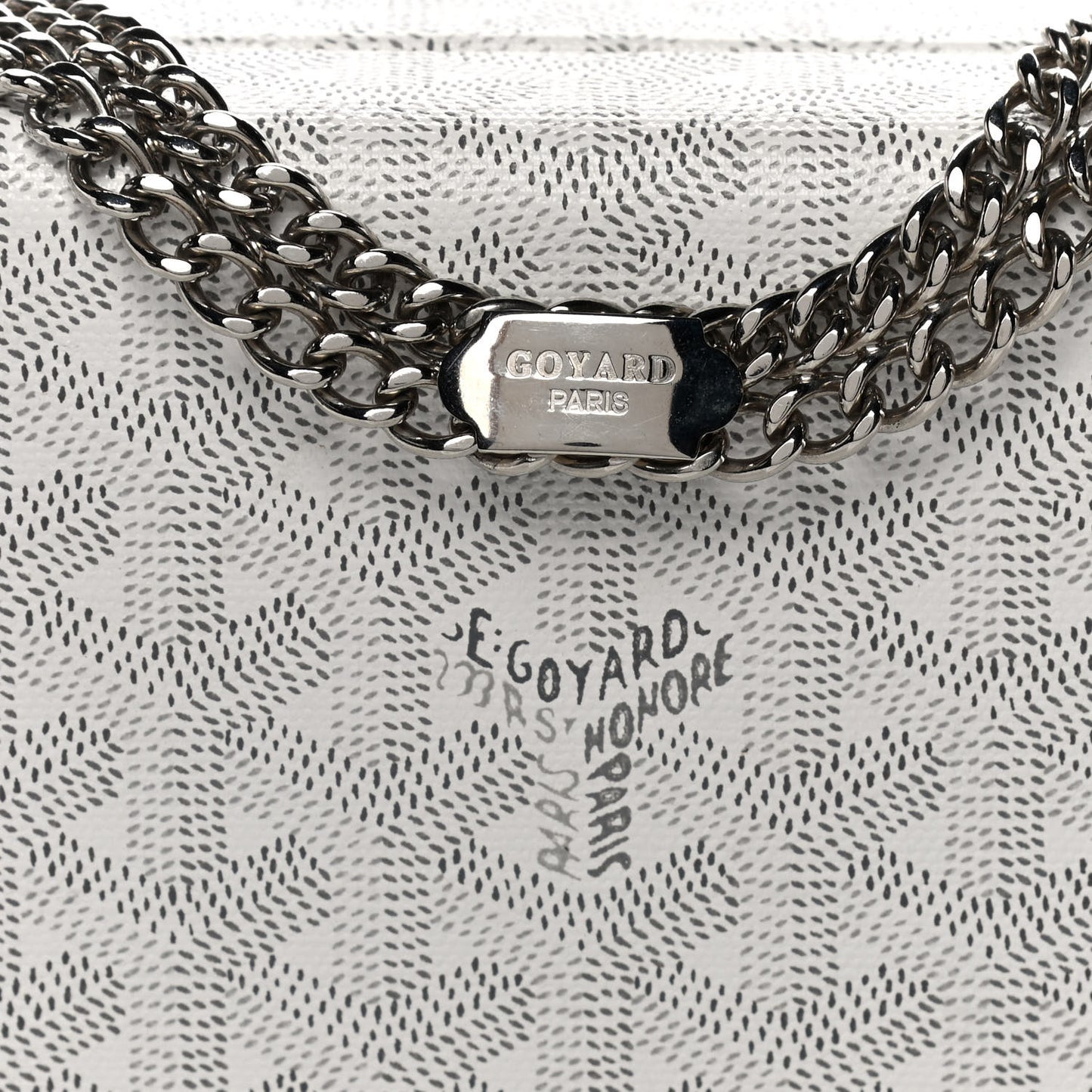Goyardine Saint Honore Clutch White