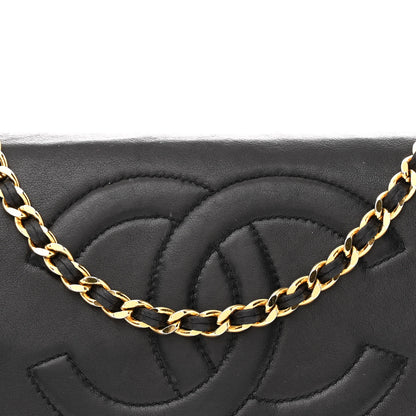 Chanel Lambskin Timeless CC Wallet On Chain WOC Black 9 of 11