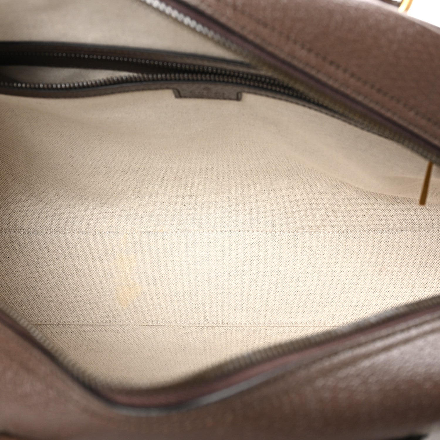 Gucci GG Supreme Monogram Textured Dollar Calfskin Web Medium Savoy Bowling Bag Beige Ebony New Acero 5 of 11