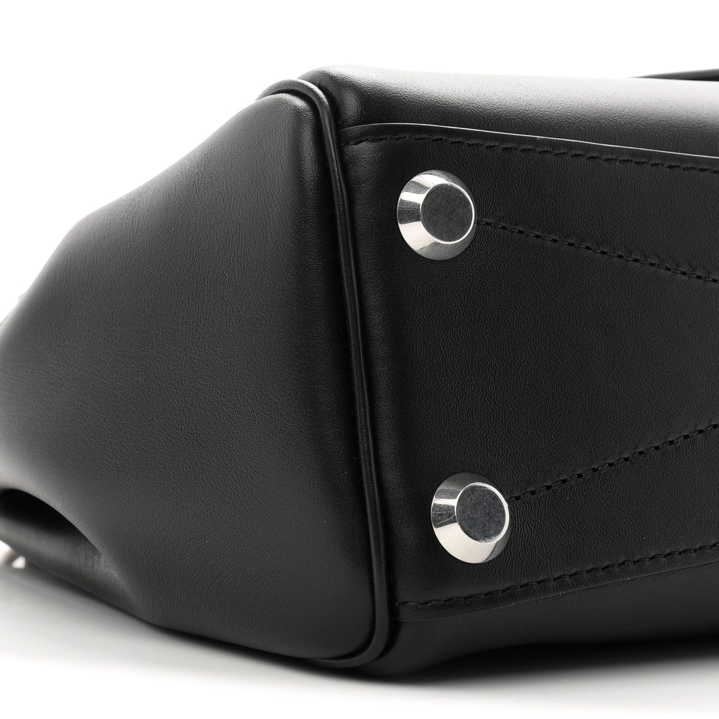 Smooth Calfskin Mini Bel Air Carry All Bag Black