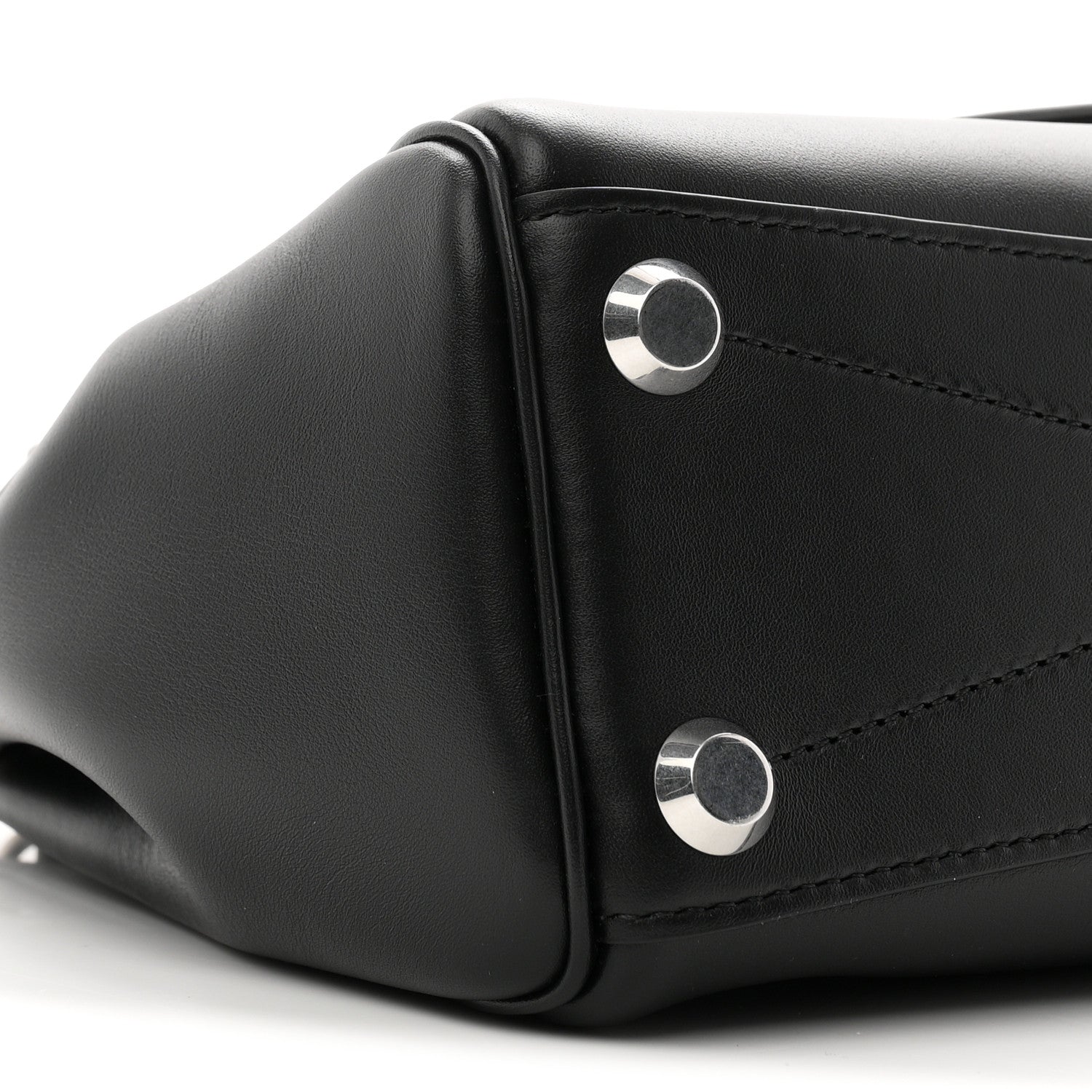 Balenciaga Smooth Calfskin Mini Bel Air Carry All Bag Black 8 of 9