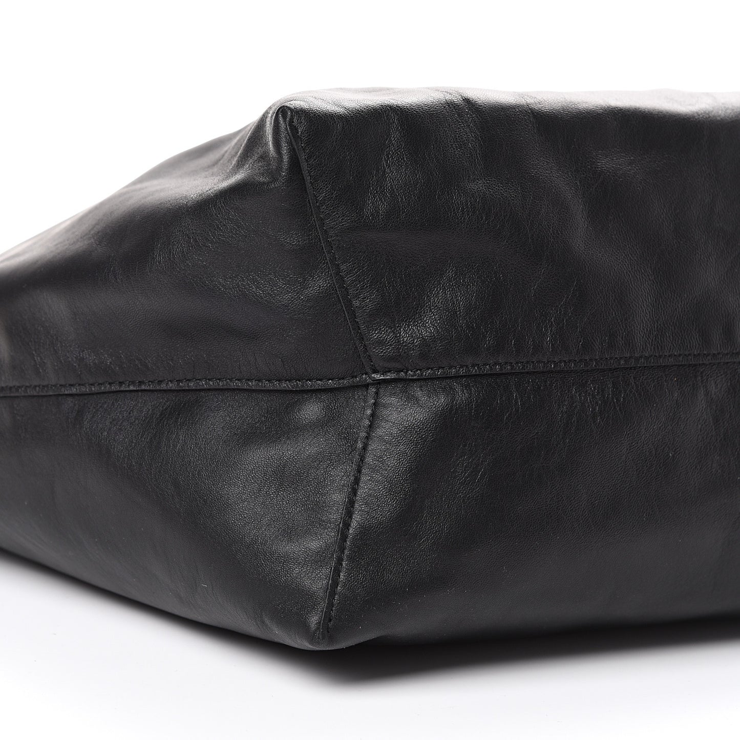 Lambskin Oversized Tote Black