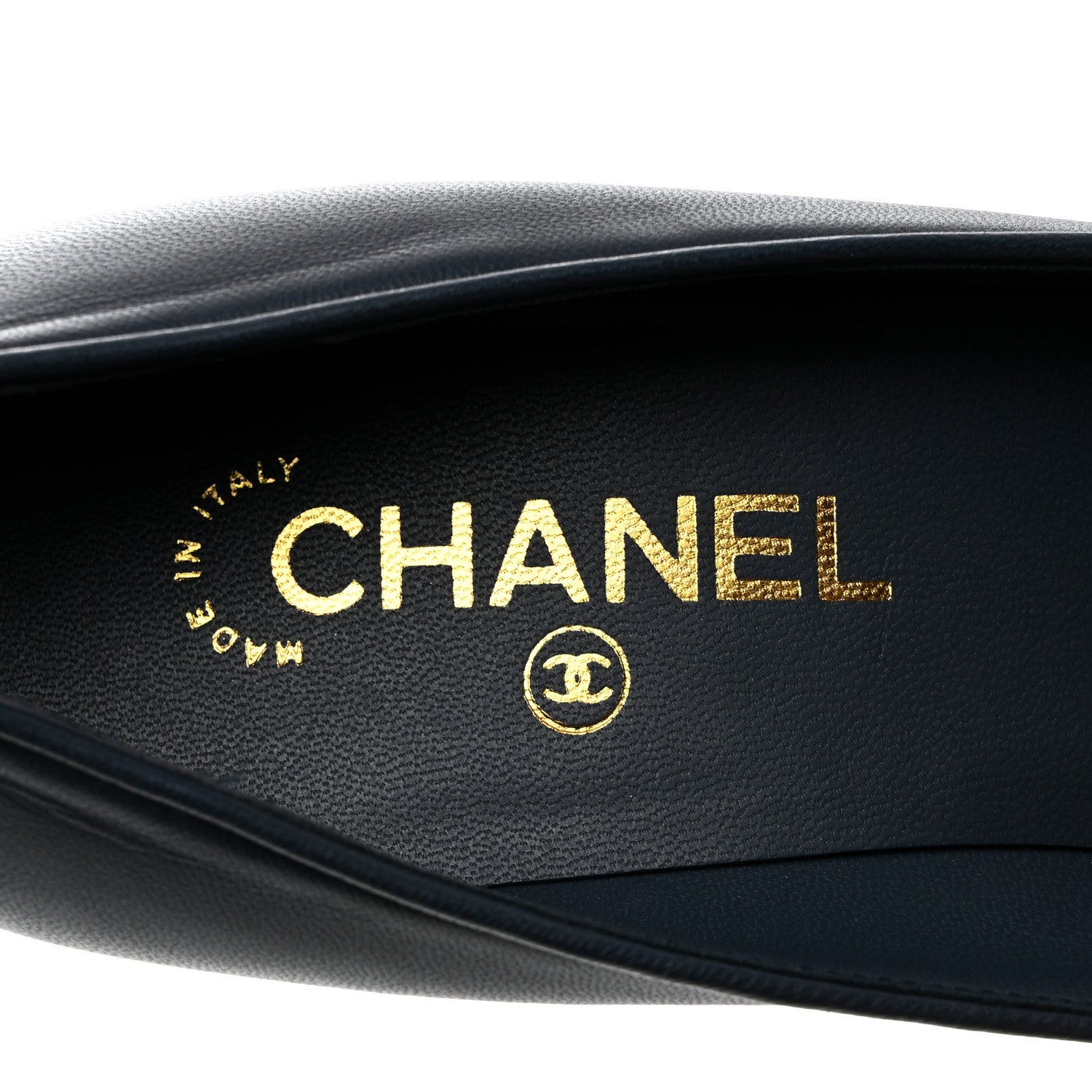 Chanel Lambskin Grosgrain Cap Toe Pumps 40 Blue Black 7 of 8