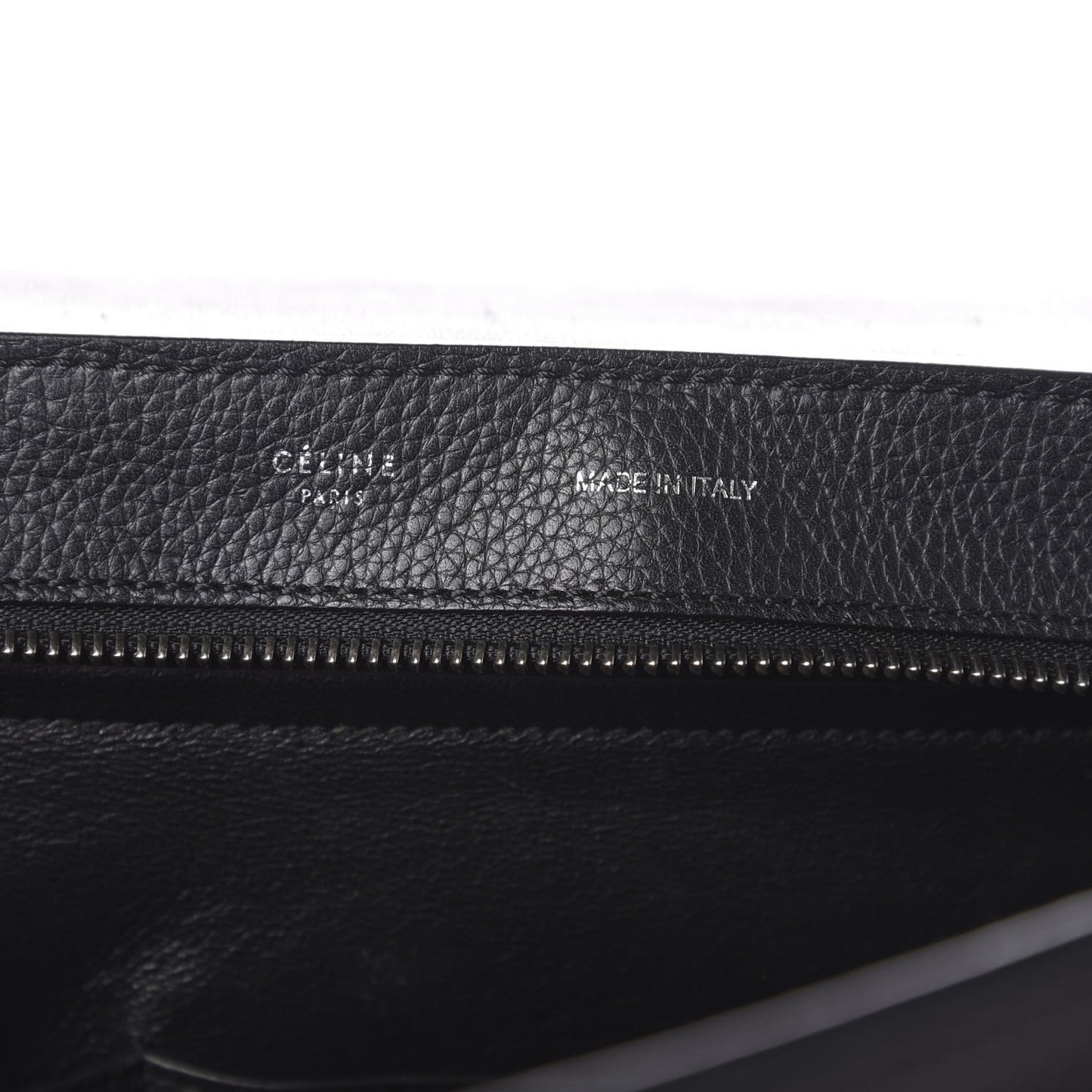 Drummed Calfskin Suede Medium Trapeze Black