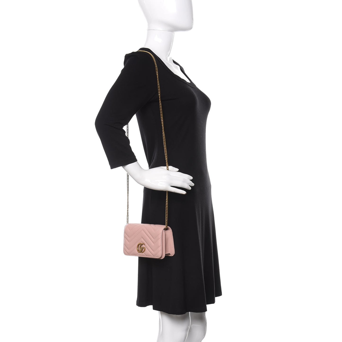 Calfskin Matelasse GG Marmont Mini Bag Perfect Pink