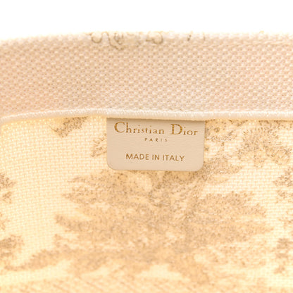 Christian Dior Canvas Embroidered Large Around The World Book Tote Gold 6 of 14