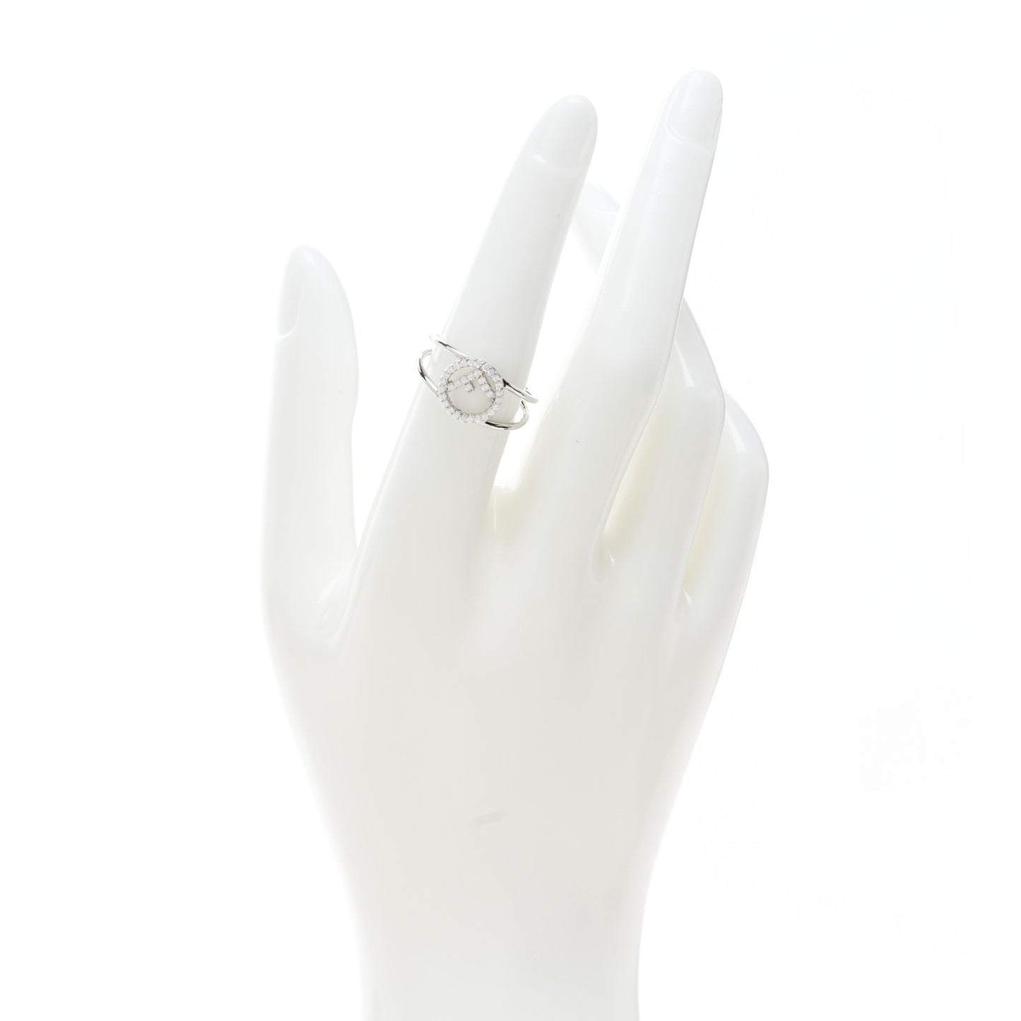 Metal Crystal F is Fendi Ring M Silver