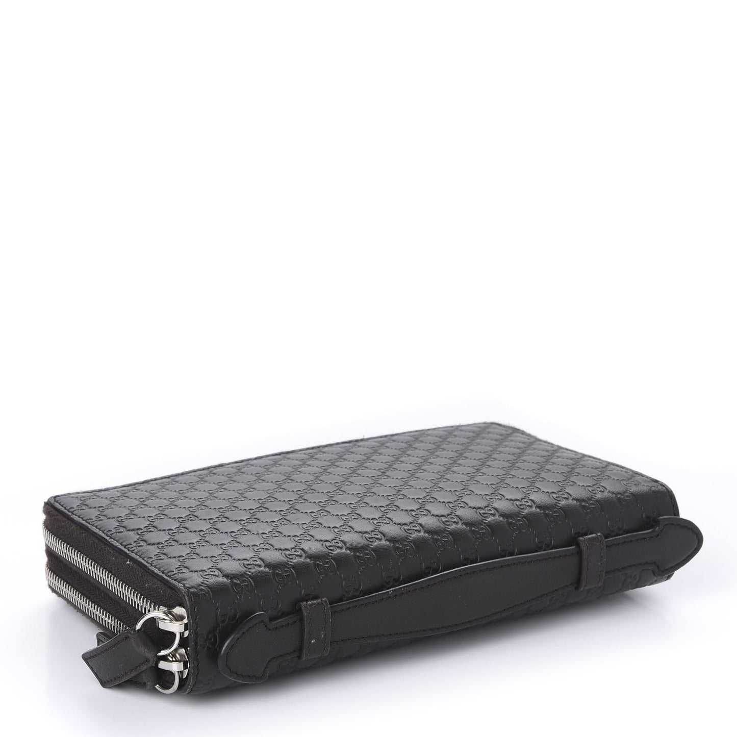 Soft Microguccissima Zip Around Top Handle Travel Wallet Loess