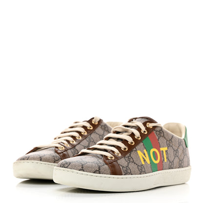 Gucci GG Supreme Monogram Fake/Not Womens Ace Sneakers 38.5 Beige New Shamarock Brown Sugar 3 of 9
