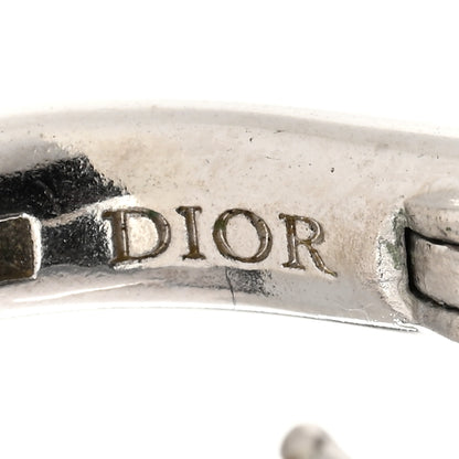 Christian Dior Metal CD Earrings Silver 4 of 4