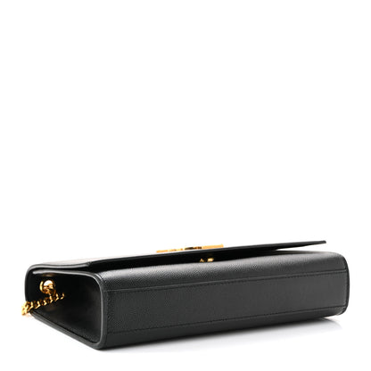 Saint Laurent Grain De Poudre Medium Classic Monogram Kate Satchel Black 4 of 10