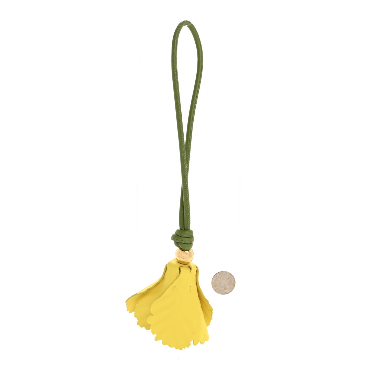 Calfskin Tulip Charm Yellow