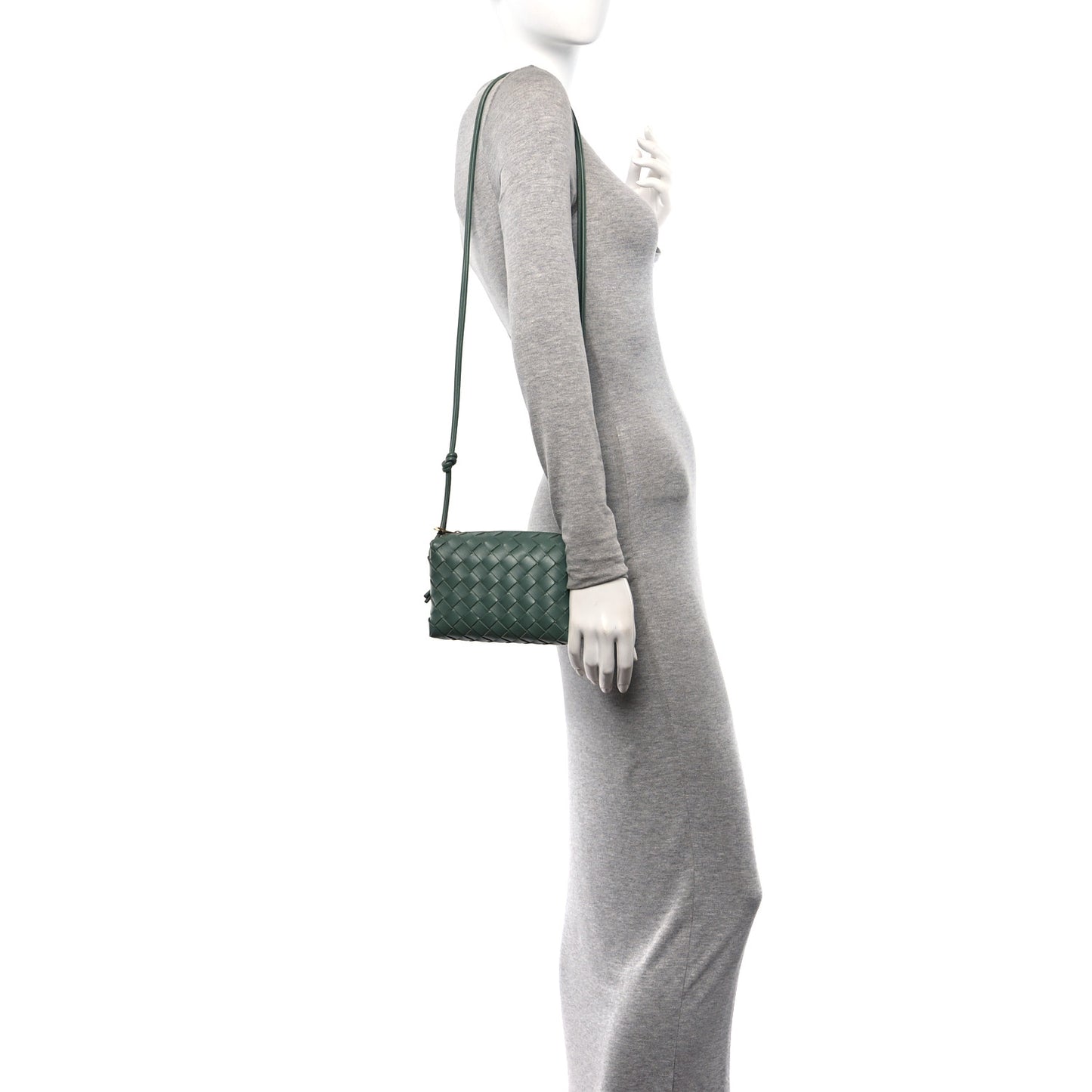 Nappa Intrecciato Mini Loop Camera Bag Aloe