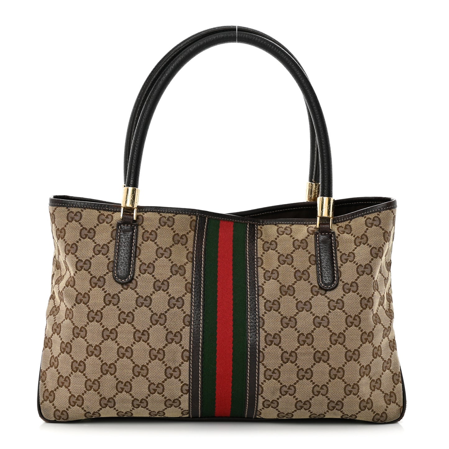 Monogram Web Tote Brown