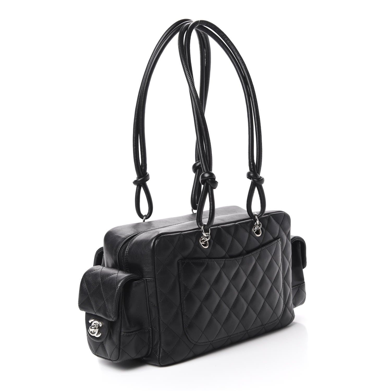 Chanel Calfskin Quilted Small Cambon Multipocket Reporter Black 3 of 10