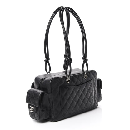 Chanel Calfskin Quilted Small Cambon Multipocket Reporter Black 3 of 10