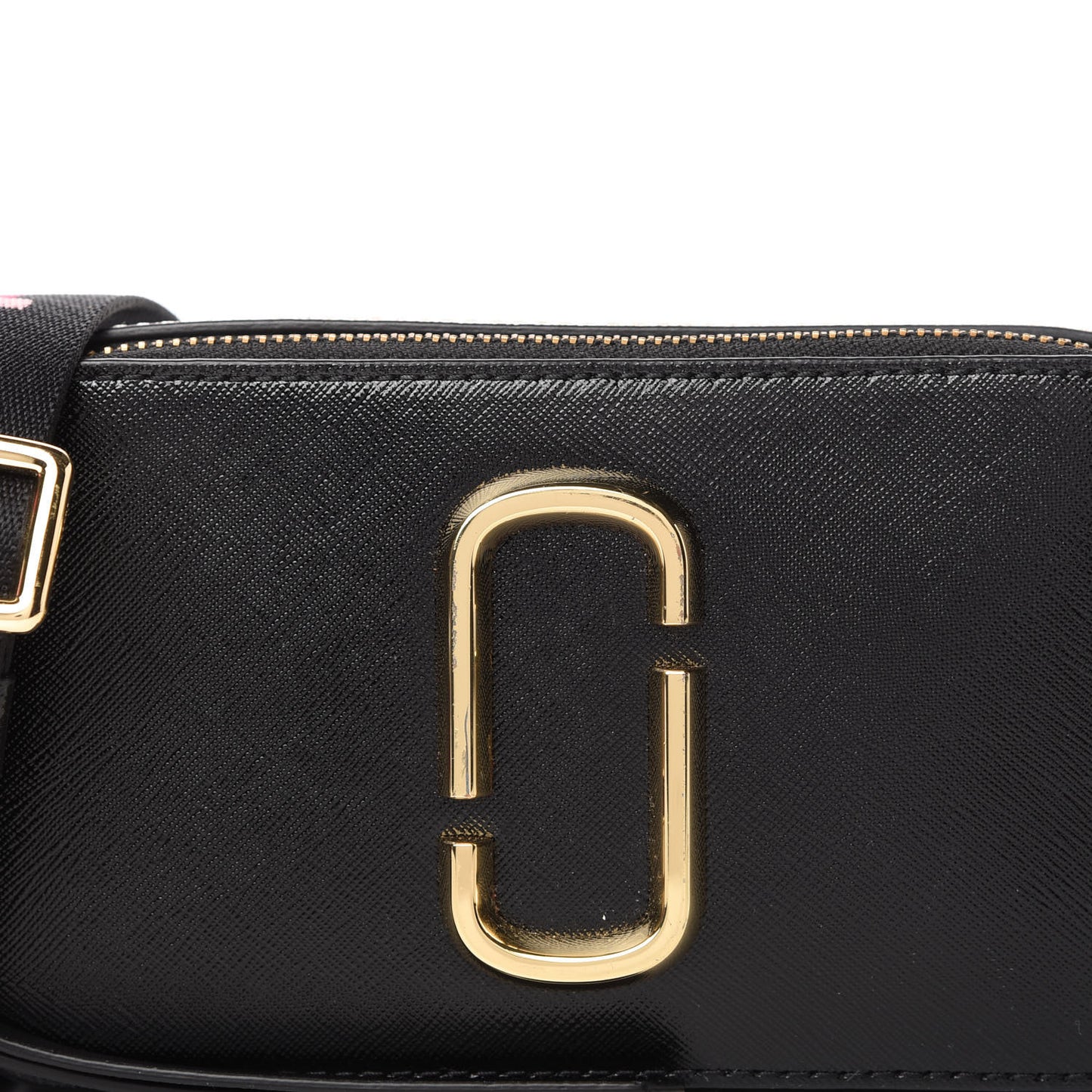 Saffiano Snapshot Camera Bag Black Grey
