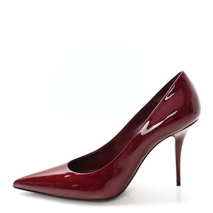 Saint Laurent Vernice Seta Soft Norma 90 Pumps 39 Grenat 1 of 10