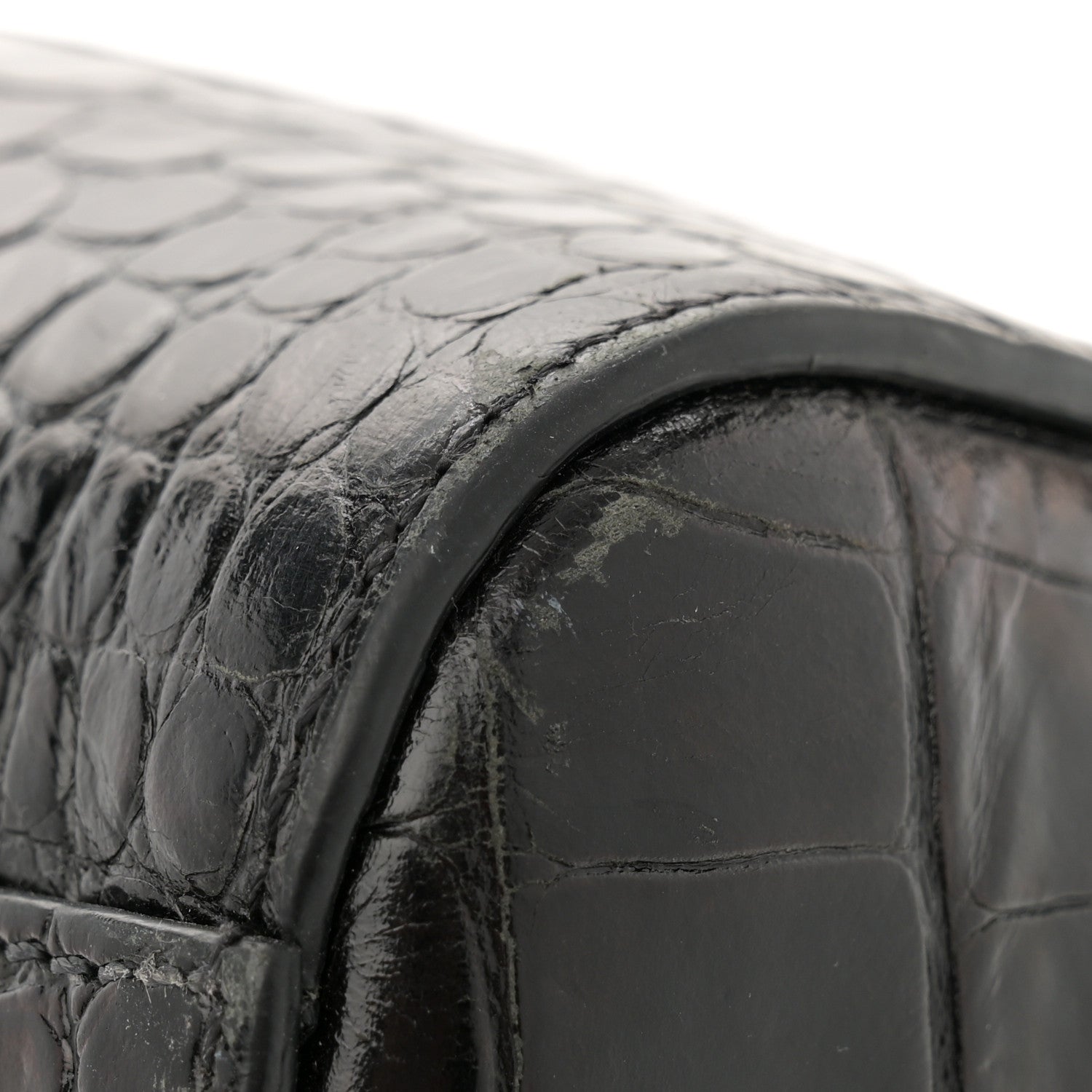 Givenchy Calfskin Crocodile Embossed Small Antigona Black 13 of 14