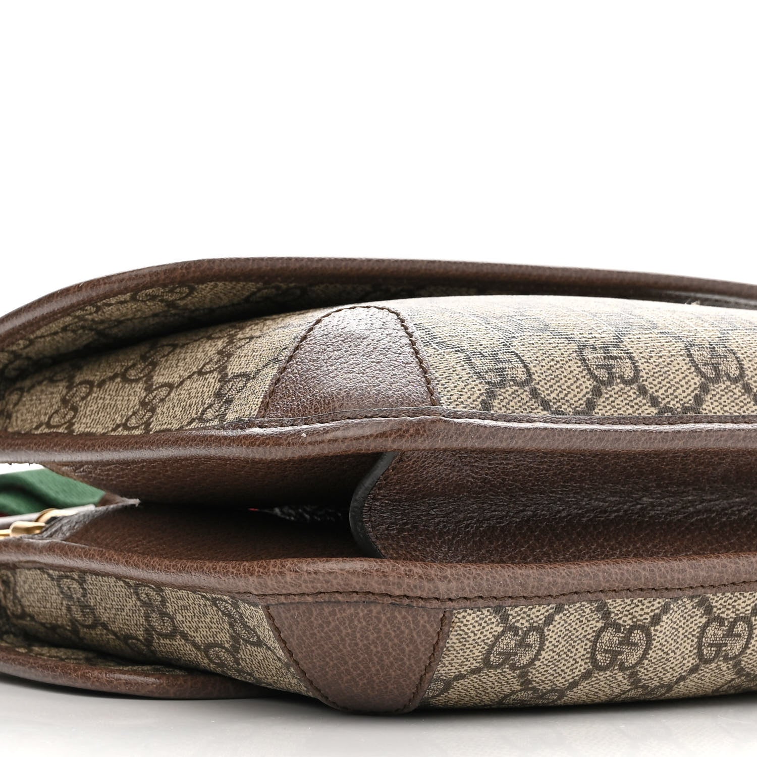 Gucci GG Supreme Monogram Web Small Neo Vintage Double Flap Messenger Bag Beige New Acero 9 of 10