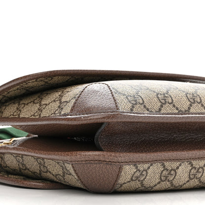 Gucci GG Supreme Monogram Web Small Neo Vintage Double Flap Messenger Bag Beige New Acero 9 of 10