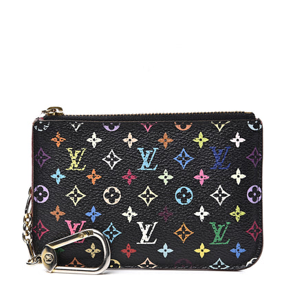 Louis Vuitton Monogram Multicolor Key Pouch Black Grenade 1 of 9