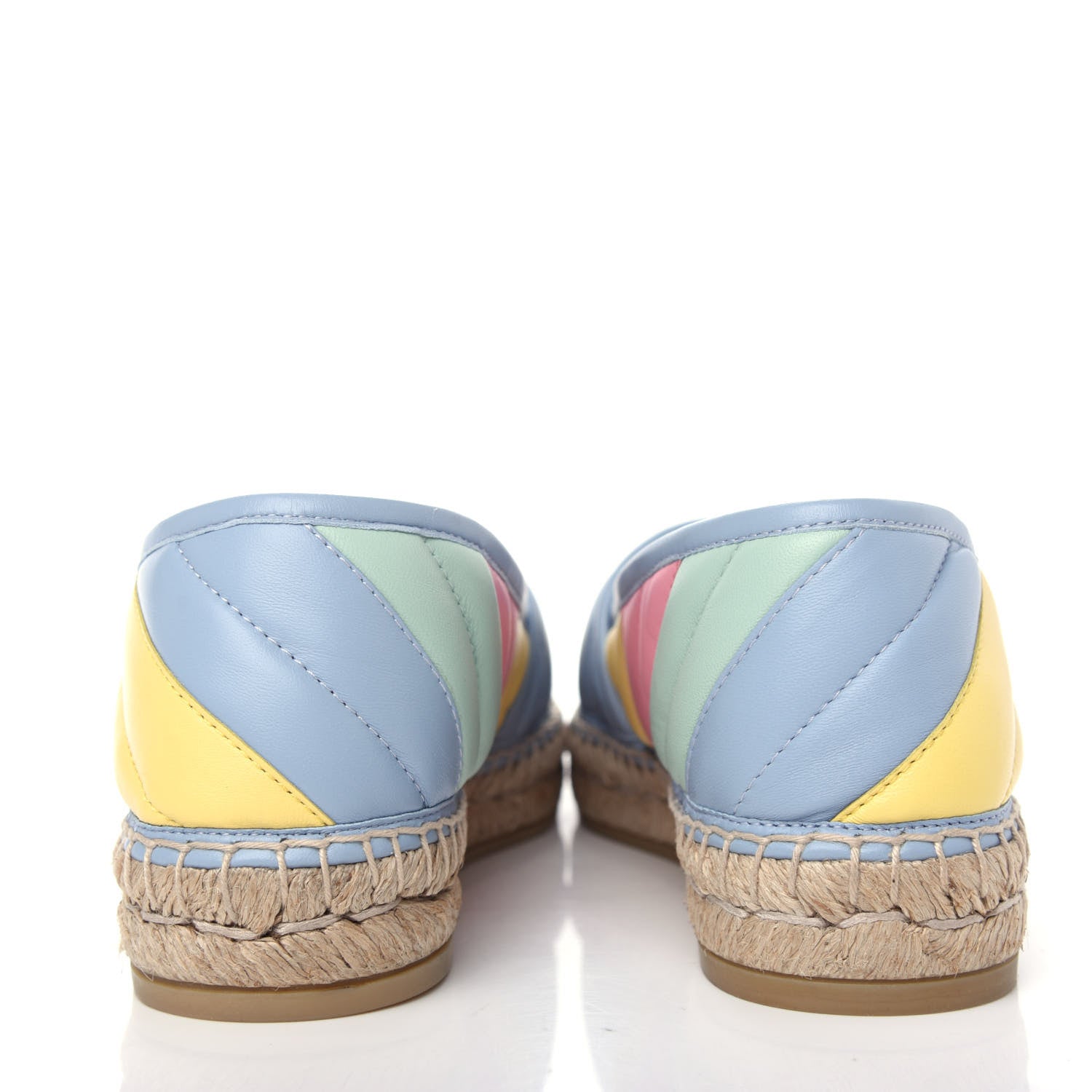 Gucci Nappa Matelasse Diagonal GG Marmont Espadrilles 36 Multicolor Pastel 7 of 12