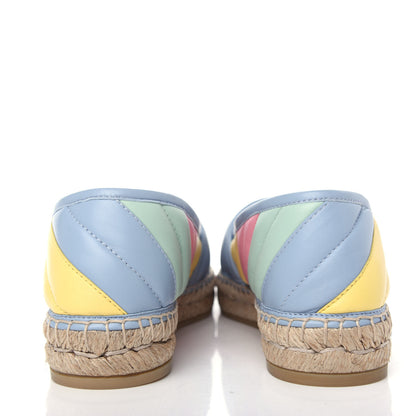 Gucci Nappa Matelasse Diagonal GG Marmont Espadrilles 36 Multicolor Pastel 7 of 12