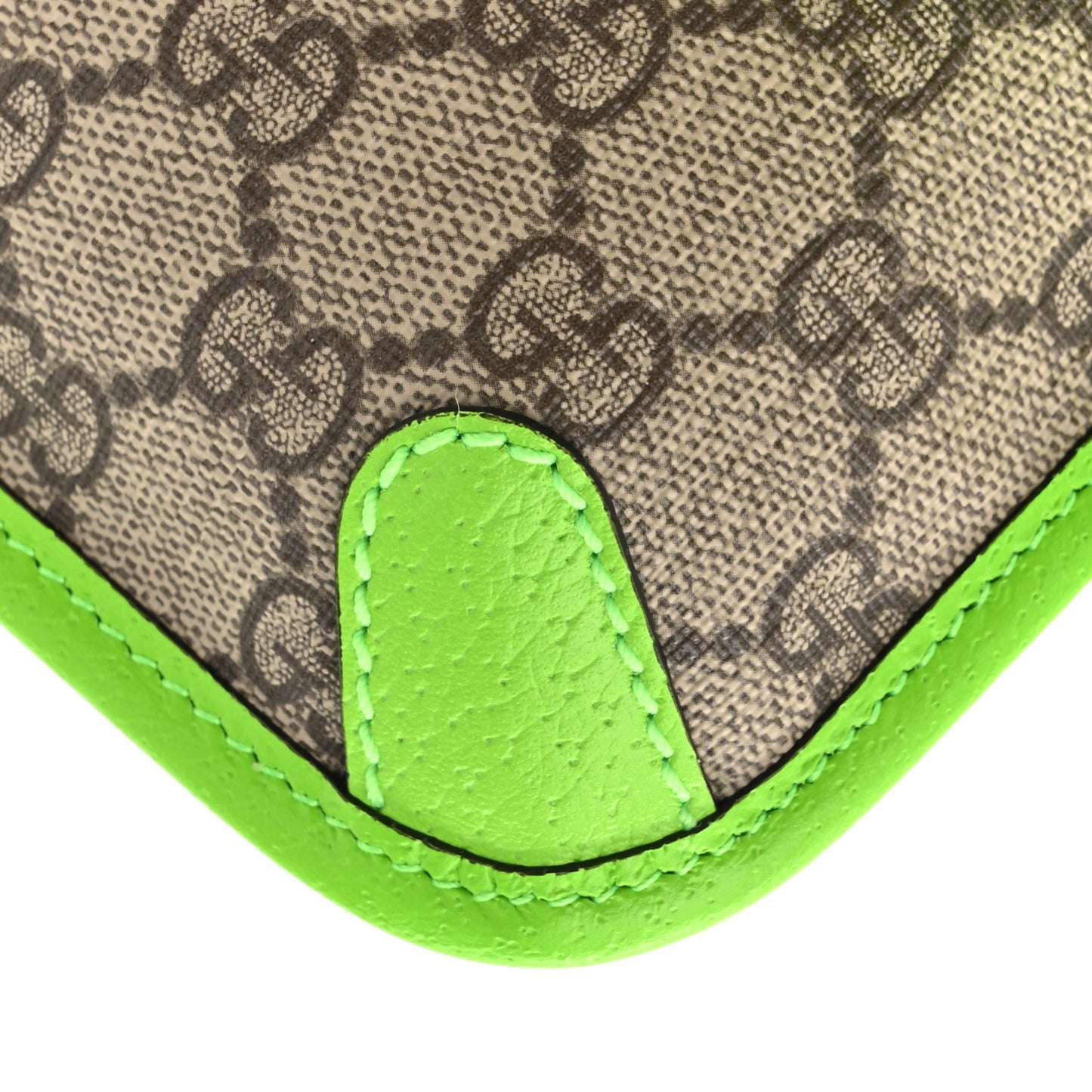 GG Supreme Monogram Web Small Ophidia Belt Bag Beige Ebony Green