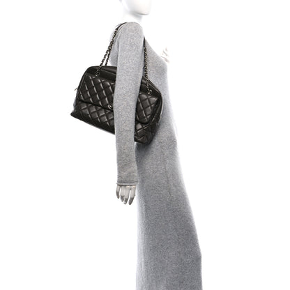 Chanel Lambskin Quilted Bowler Flap Shoulder Bag Khaki 3 of 9