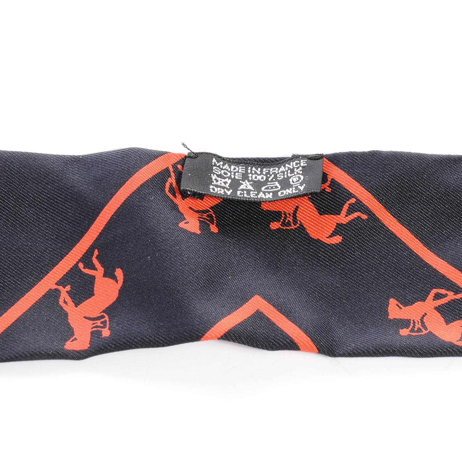 Hermes Silk Duc Carriage Horse Twilly Orange 4 of 5