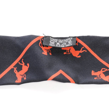 Hermes Silk Duc Carriage Horse Twilly Orange 4 of 5