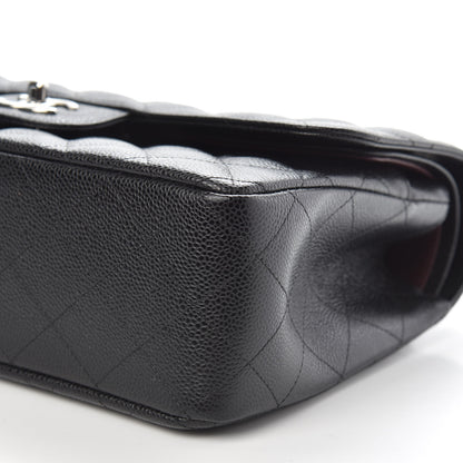 Chanel Caviar Quilted Jumbo Double Flap Black 11 of 12