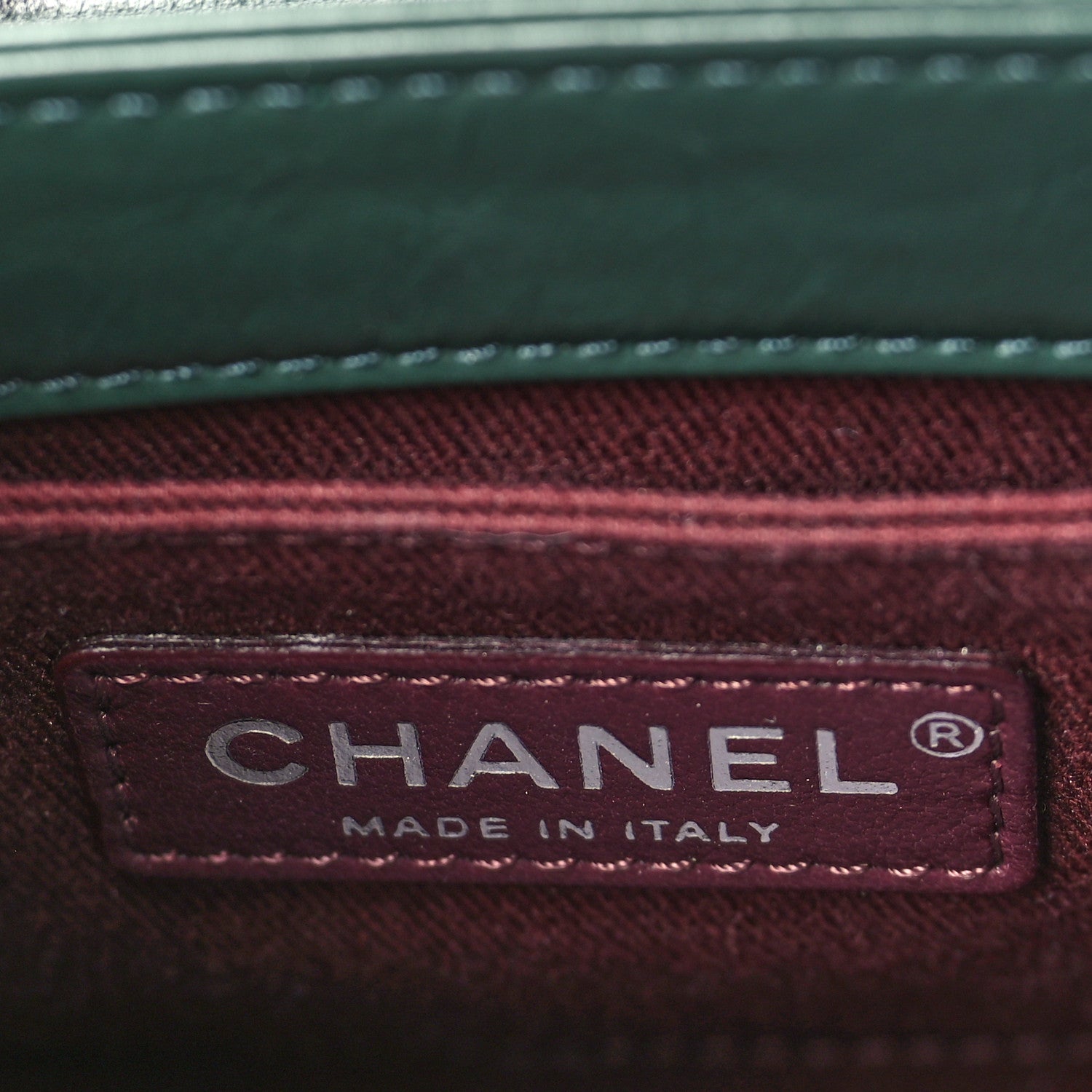 Chanel Shiny Calfskin Quilted Mad About Quilting Mini Flap Dark Green 6 of 10