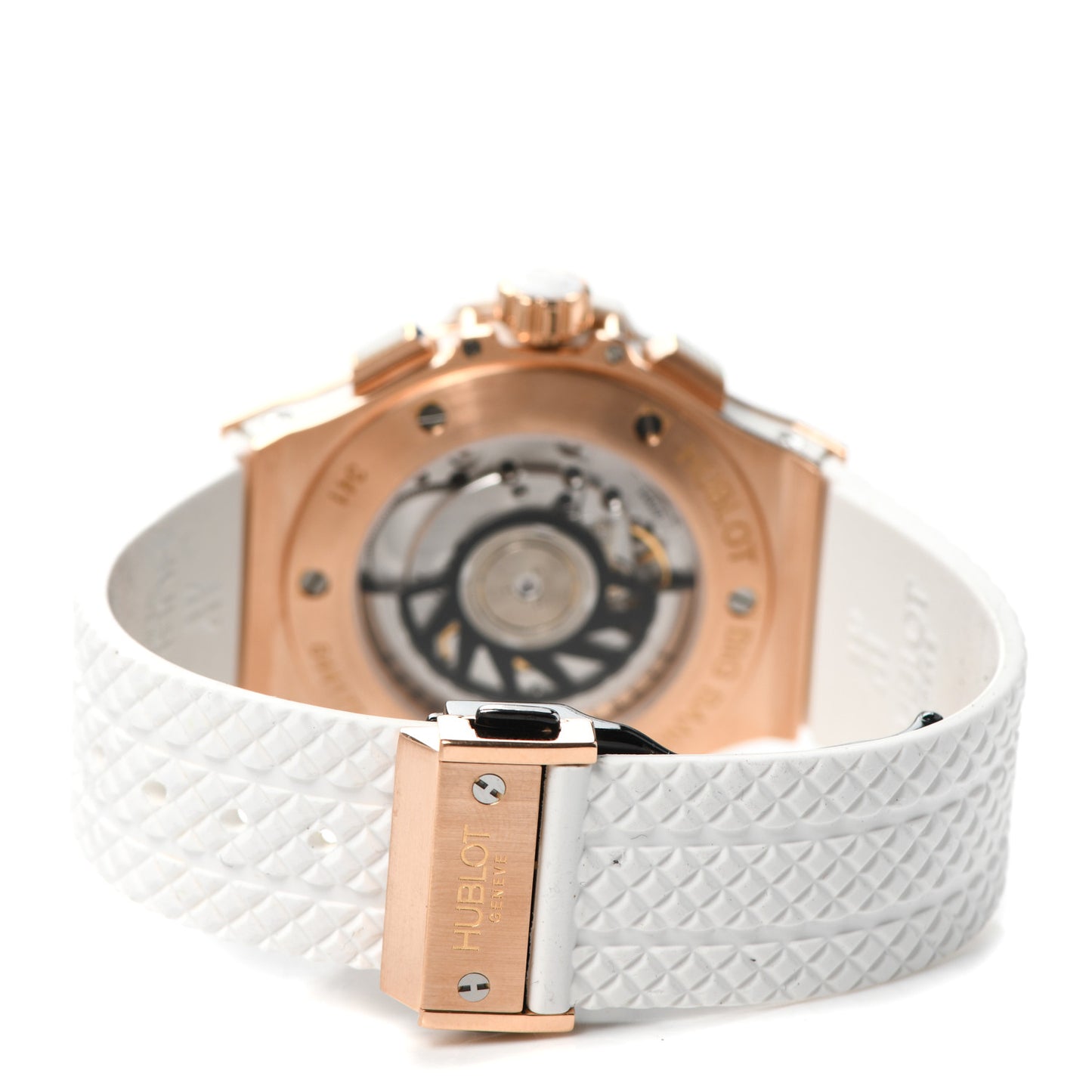 18K Rose Gold Rubber Diamond Pave Bezel 41mm Big Bang Automatic Watch 341.PE.230.RW.114