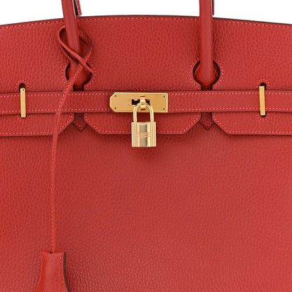 Hermes Ardennes Birkin 35 Rouge Vif 8 of 12
