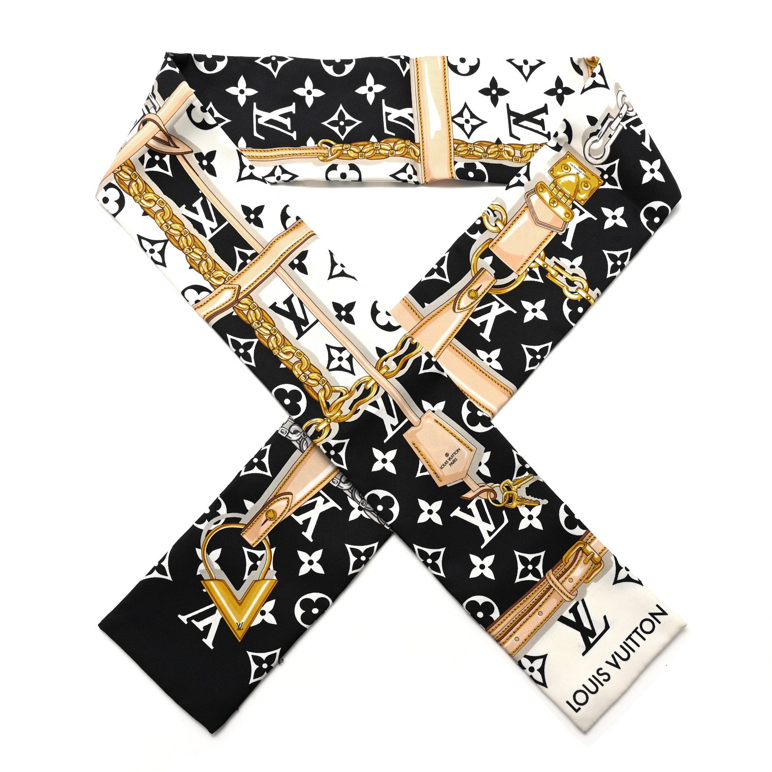 Louis Vuitton Silk Monogram Confidential Bandeau Black 1 of 3