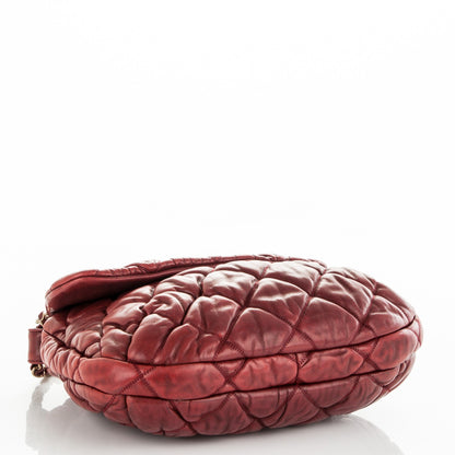 Chanel Lambskin Bubble Quilt Flap Bag Red 4 of 7