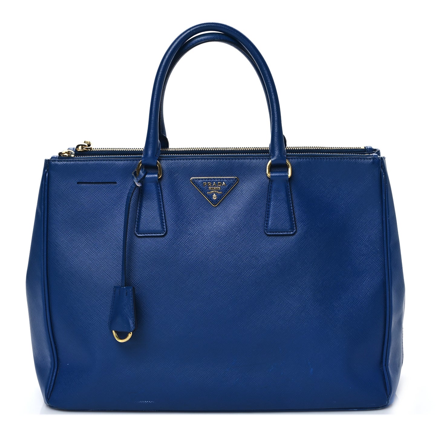 Saffiano Large Galleria Double Zip Tote Bluette